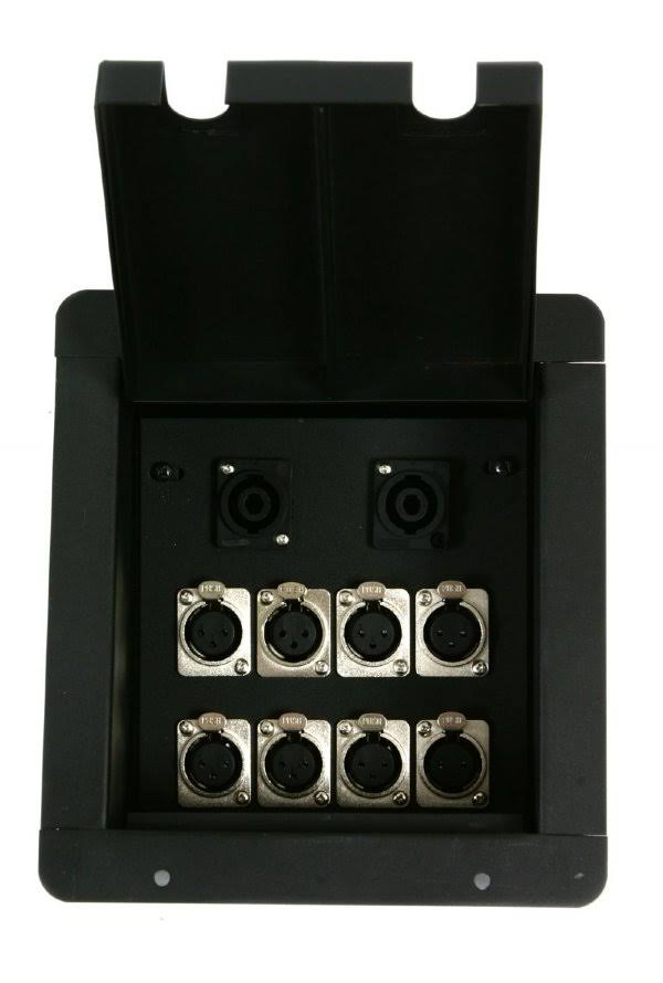 Recessed Floor Box with 8 XLR and 2 Speakons I87677