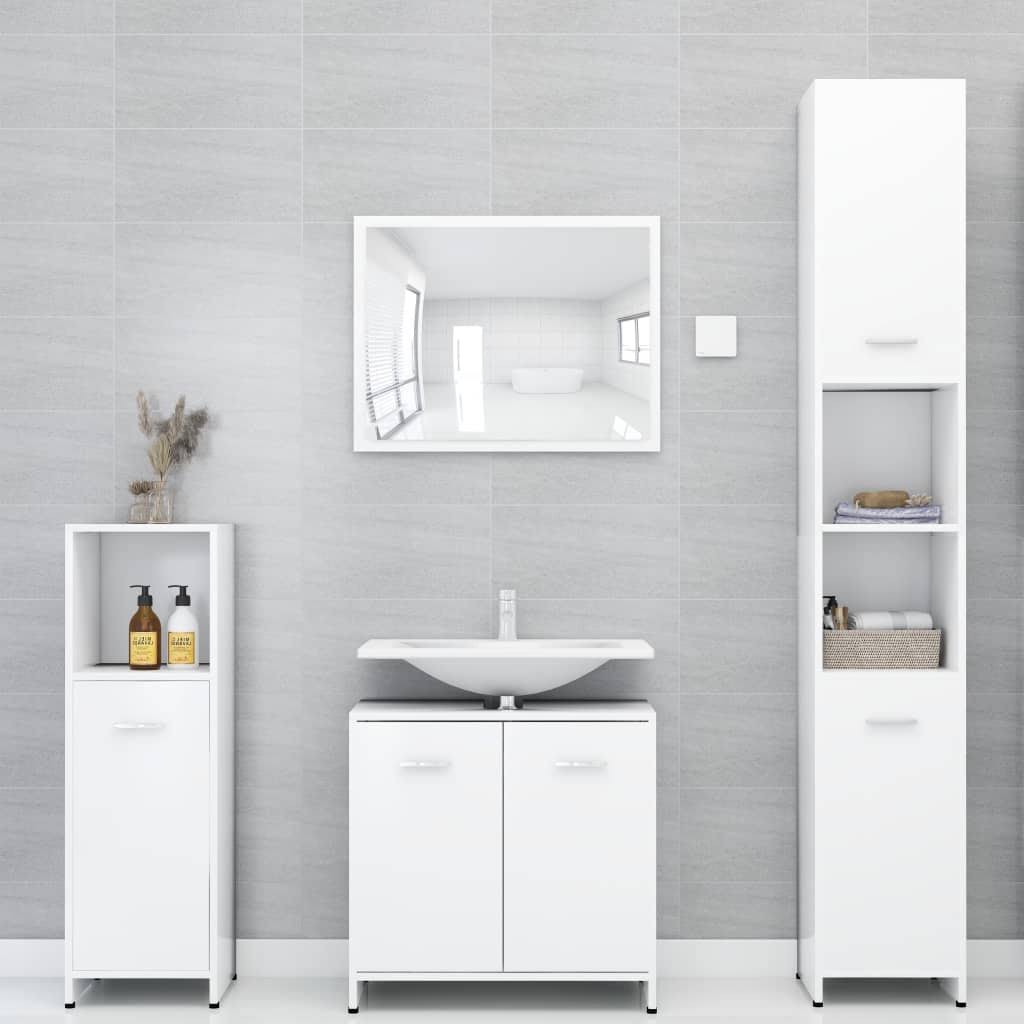 Gray Chipboard Bathroom Cabinet Z776
