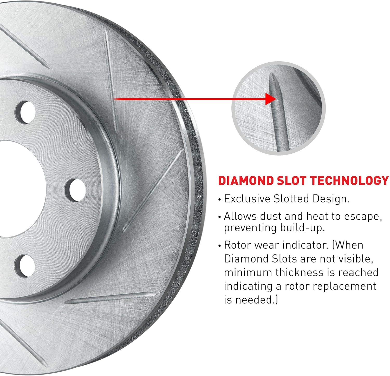 Slotted Brake Rotors Kit & Semi-Met Brake Pads E667845