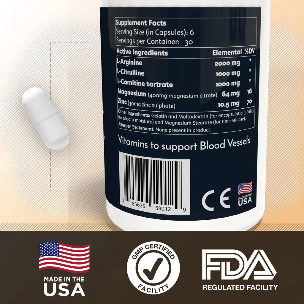 Nitric Oxide Supplement with L Arginine, L Citrulline, and L Caritine P997188