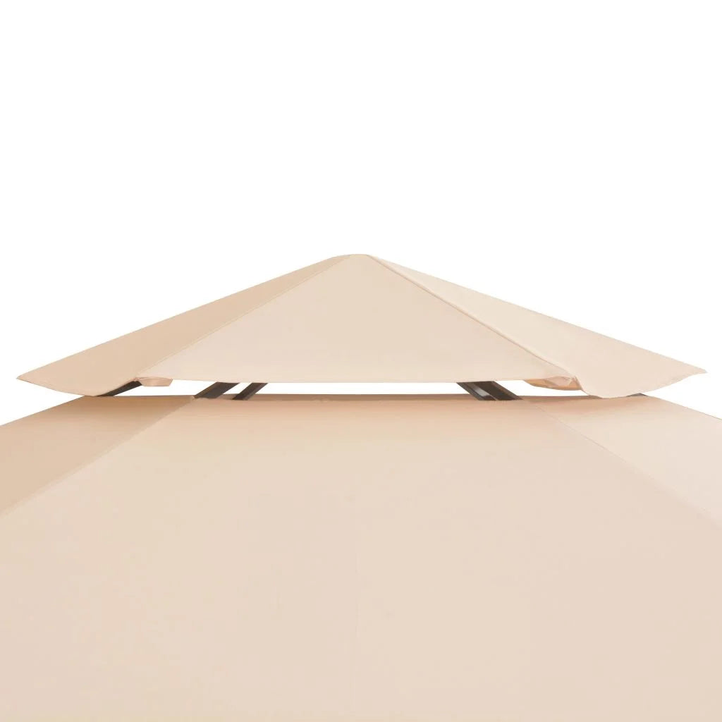 Beige Steel Frame Garden Canopy Tent Sun Shelter P2596