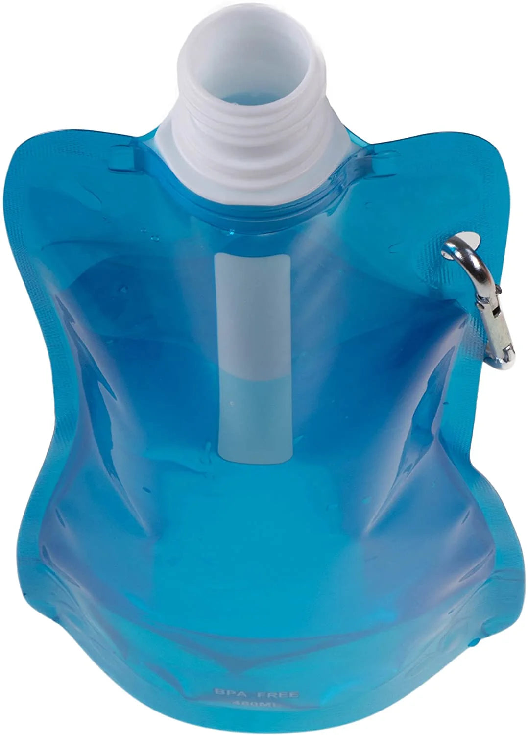 Collapsible Sports Water Bottle 3 Pack, 480 mL Capacity, Blue, Orange, and Green I7774