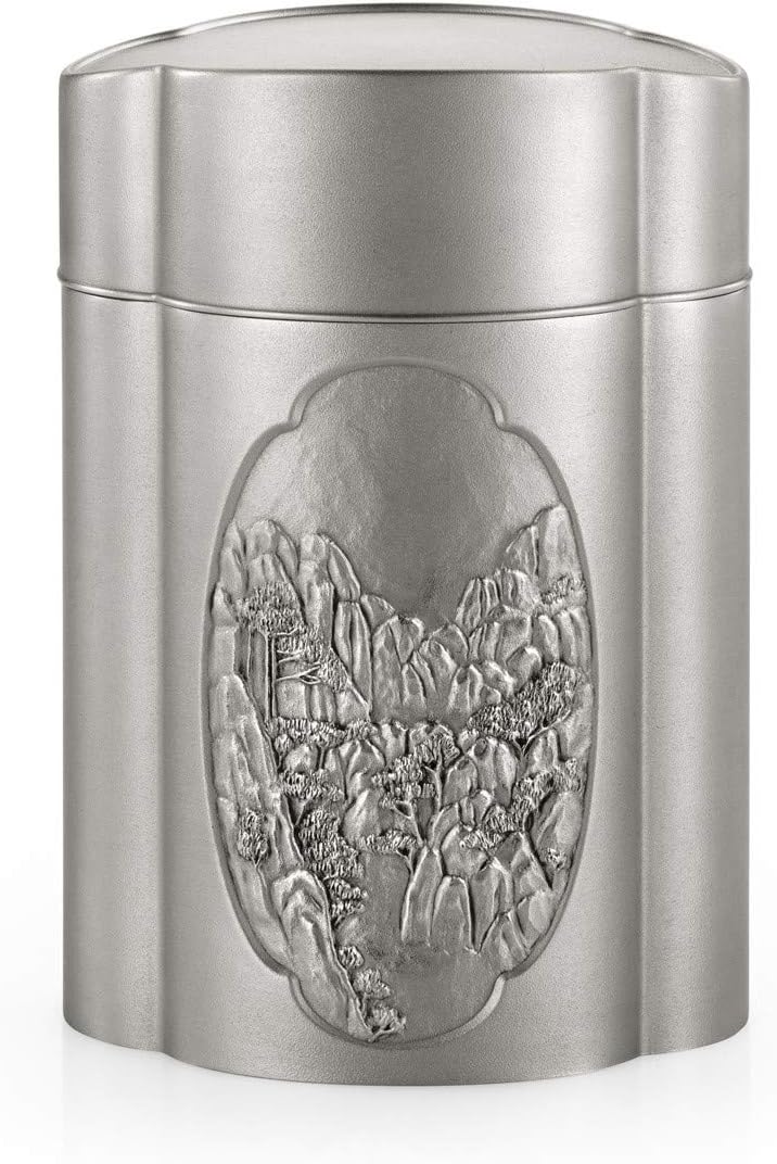 Pewter Cloud Tea Caddy K9868