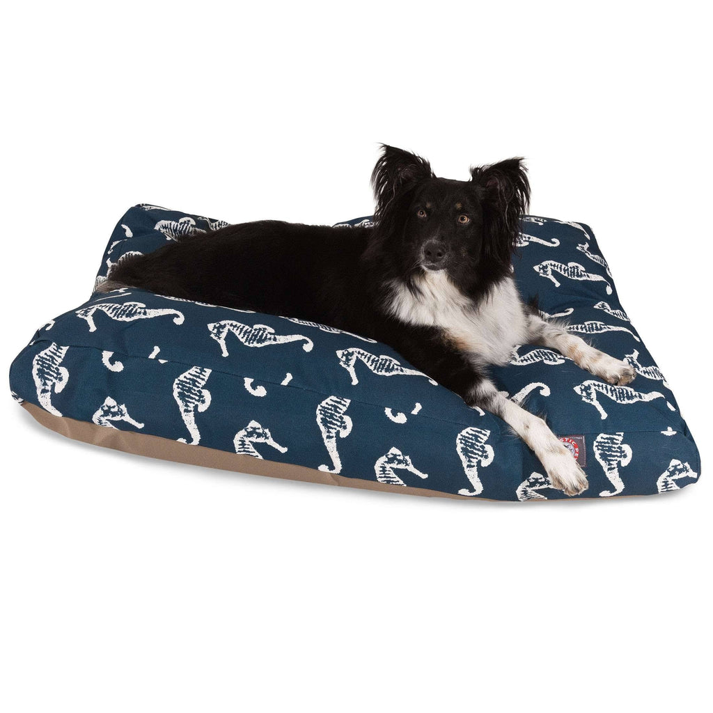 Navy Blue Large Rectangle Dog Bed R6960