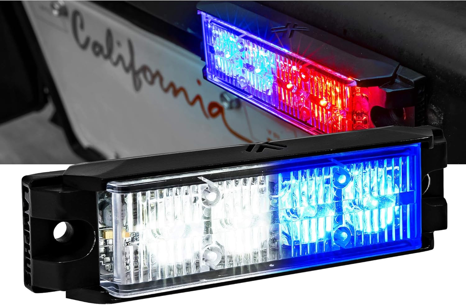 4pc 4" 4W Green White LED Flashing Strobe Light Head U2276