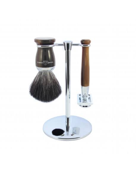 3PC Double Edge Safety Razor Shaving Brush with Stand Z36817