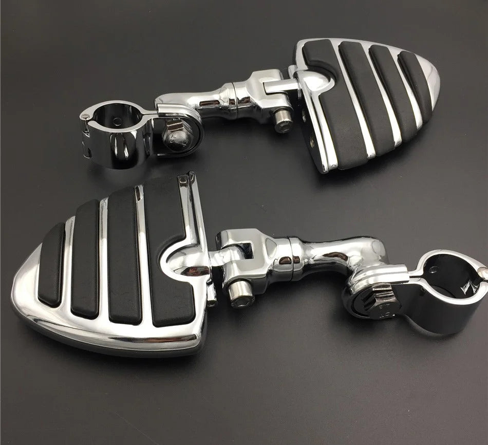 Chrome Angled Peg Mounting Kit for 1.25 Inch Front Engine Guard Frame Tube N351104