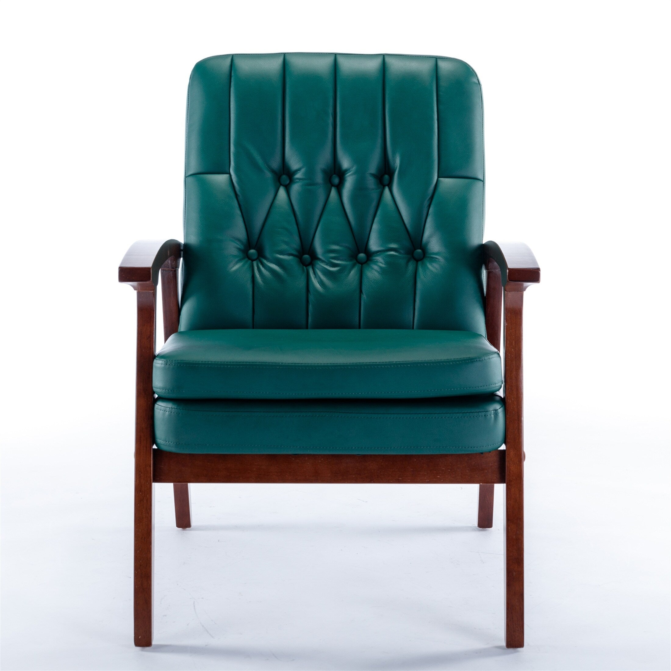 Green Fabric Single Armchair Sofa N367
