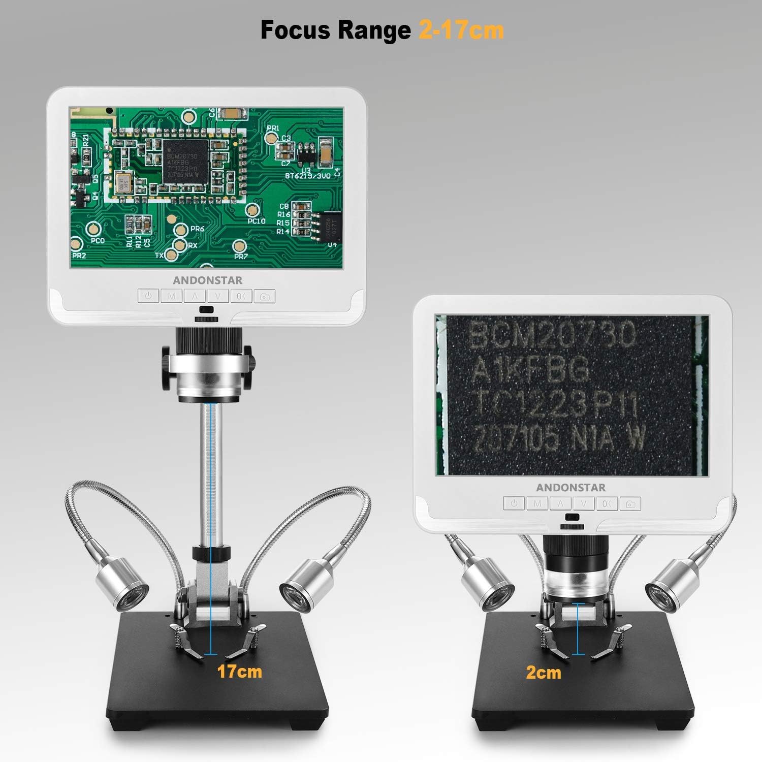 Black 7 inch LCD 1080P Digital Microscope with 200X Magnification L811929