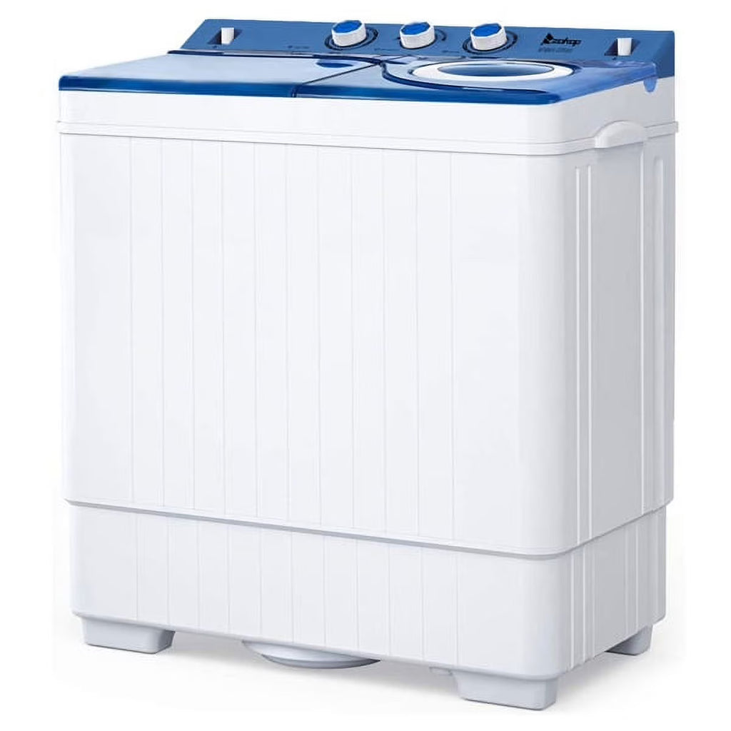 Semi-automatic Twin Tub Washing Machine, 26Lbs, White & Blue C8566