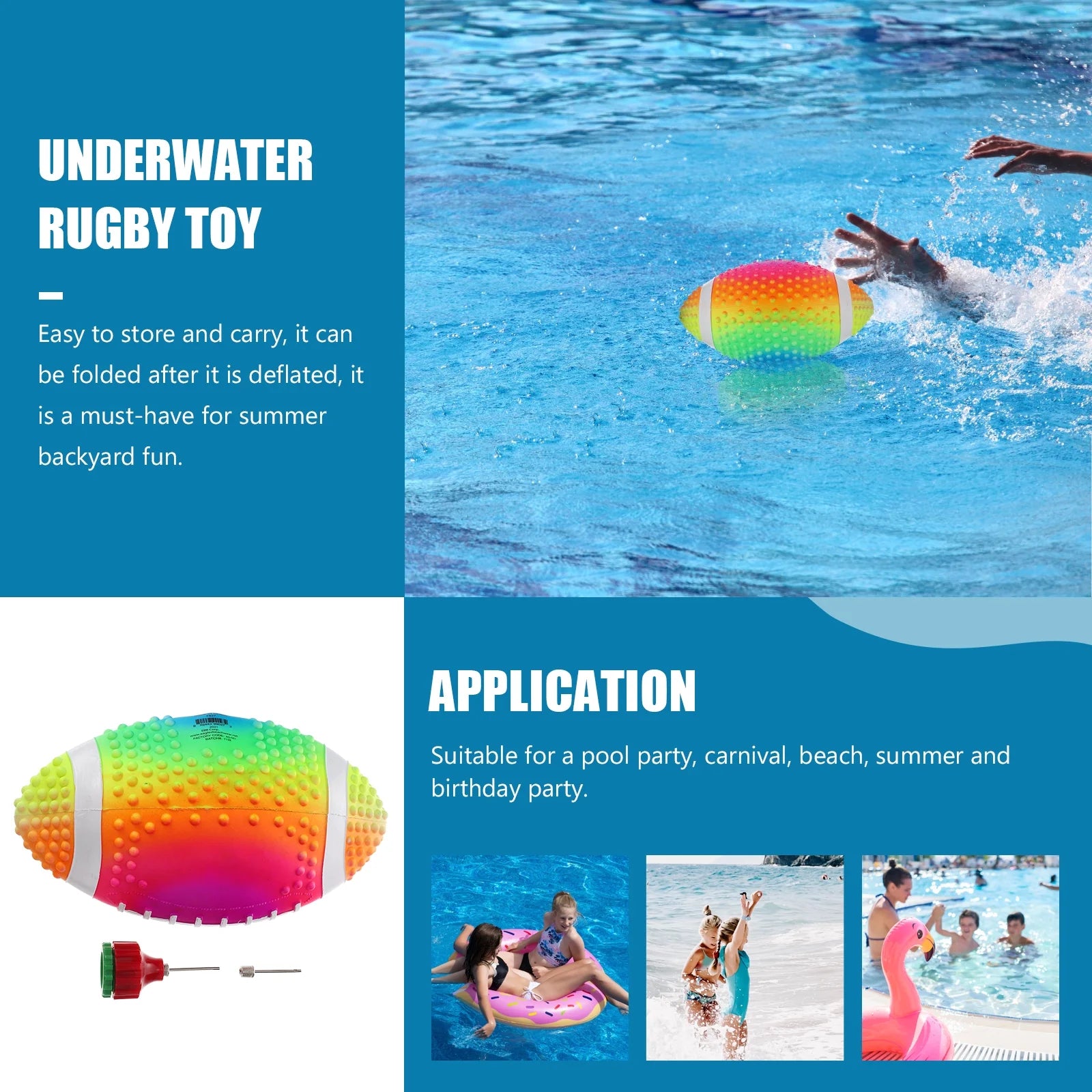 Underwater Rugby Toy Pool Ball Toy E726568