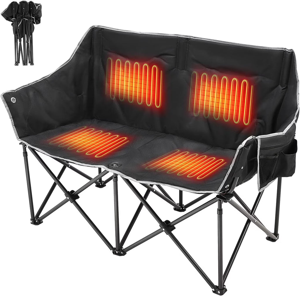 Heated Double Folding Camping Chair Z860297