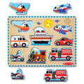 Wooden Peg Puzzle With Sound Effects (8 pcs) Y508675