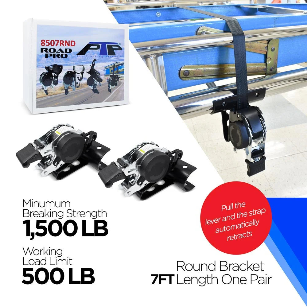 Retractable Ladder Rack Straps for Round Tubing A357985