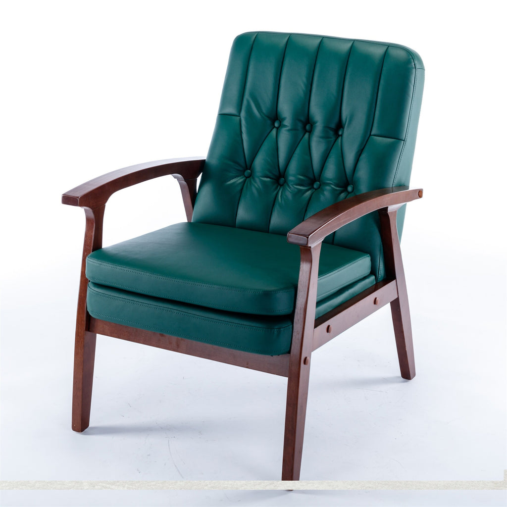 Green Fabric Single Armchair Sofa N367