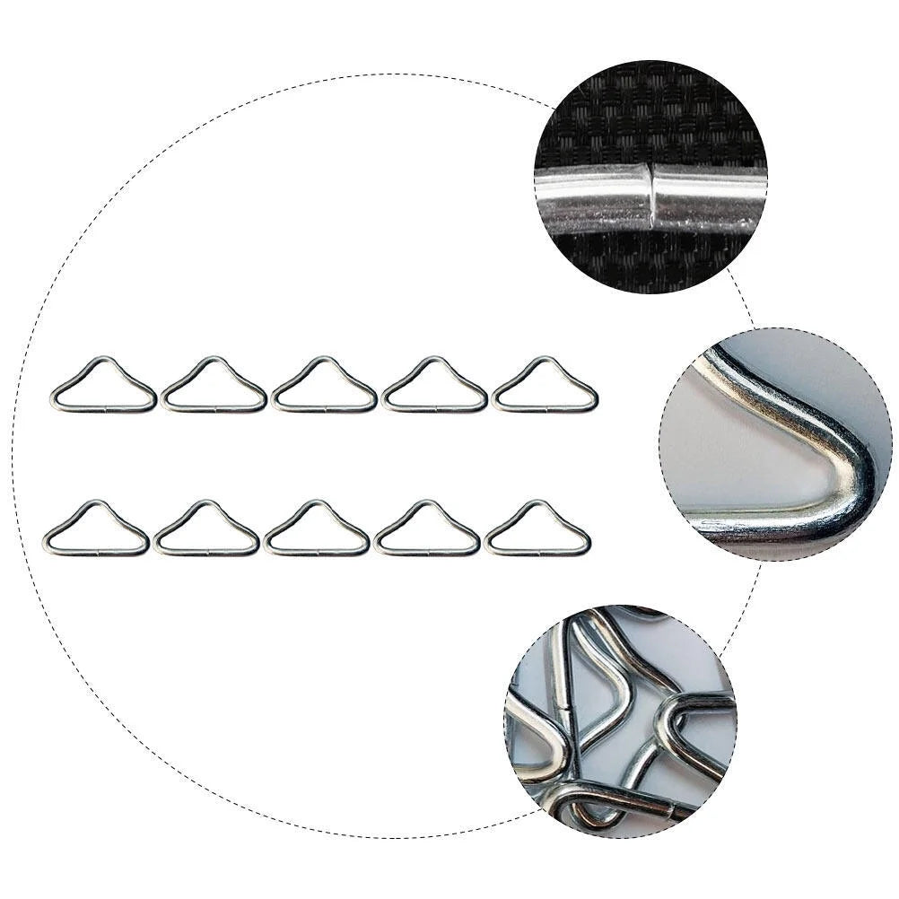 20pcs Trampoline Bungee Bed Mesh Cloth Buckle Triangle Ring Parts M506052