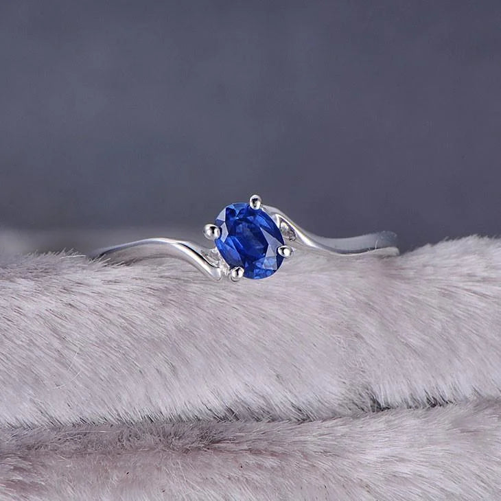 1.25 Carat Oval Moissanite Engagement Ring on 10k White Gold R520294