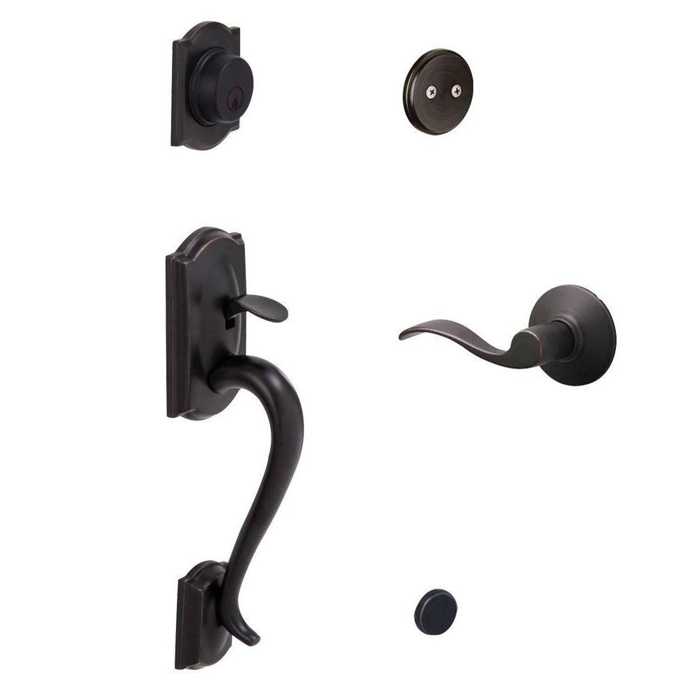 Aged Bronze Dummy Door Handleset J269