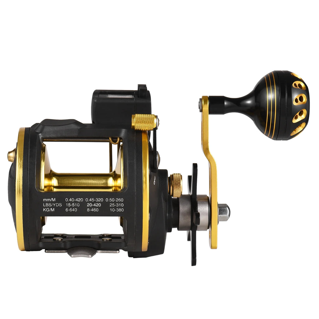 Fishing Reel with Digital Display Line Counter 6+1 BB Ice Fishing Gear 4.1:1 Ratio L837257