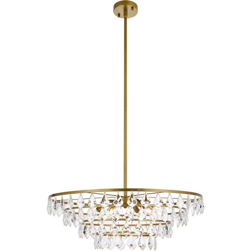 Brass Finish 6 Light Pendant V747838