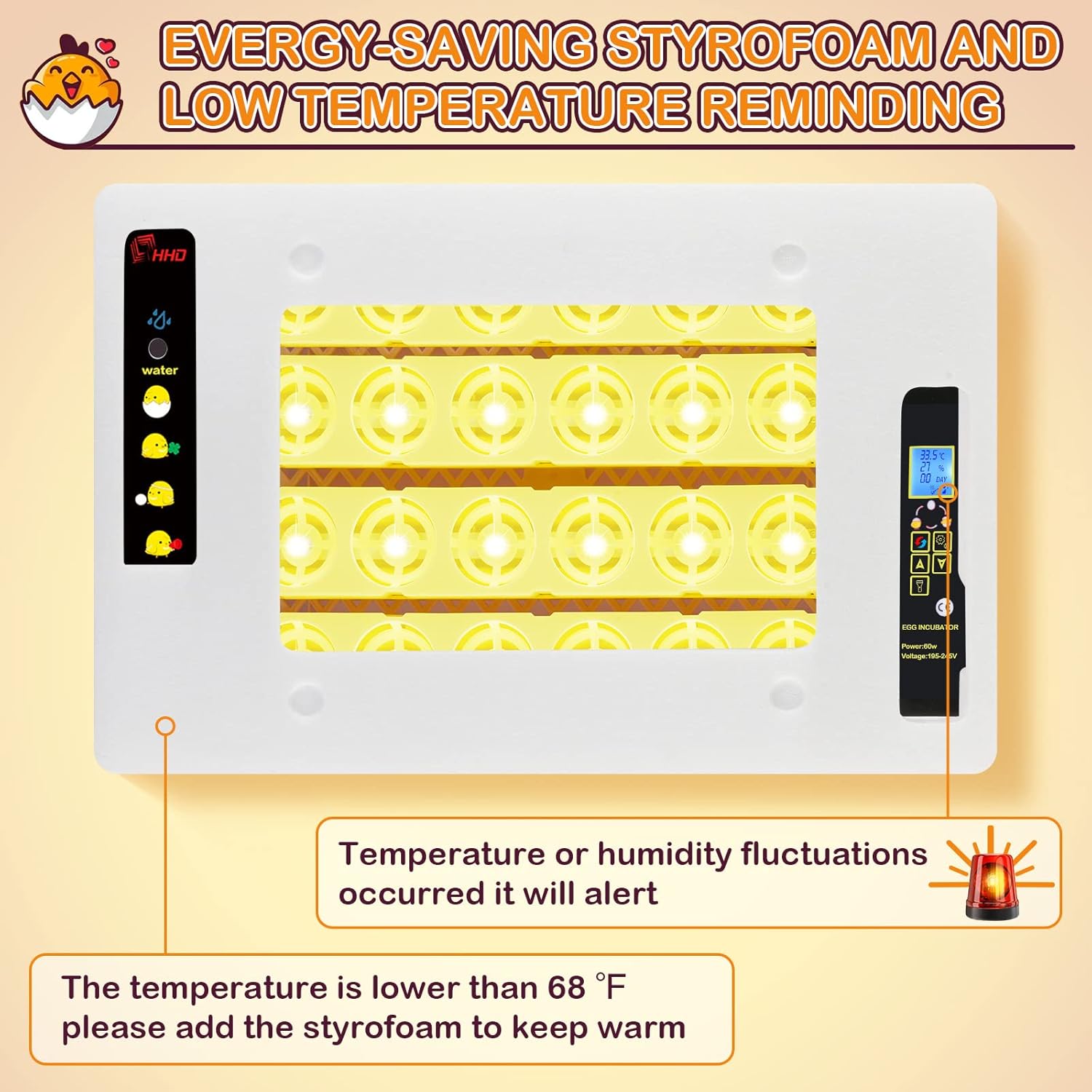 24 Eggs Incubator with Automatic Egg Turning L6958