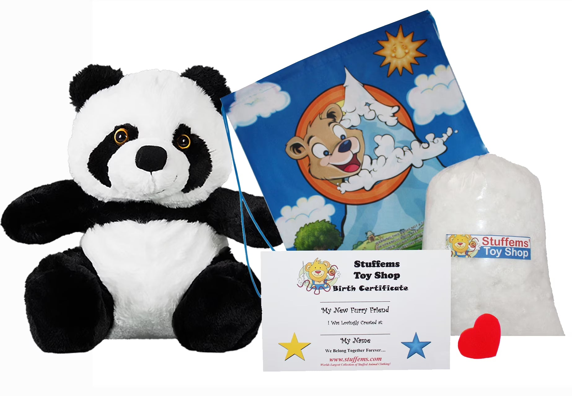 Stuffed Animal Kit 16" Panda with Backpack N829033