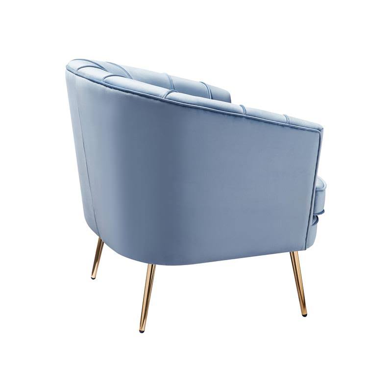 Aqua Gray Velvet Accent Chair X226528