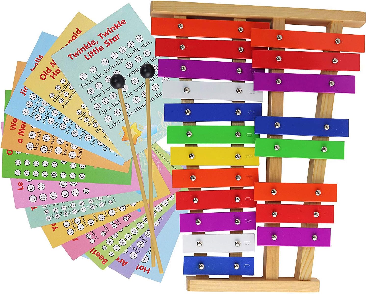20 Note Chromatic Metal Glockenspiel with Sheet Music Cards K72910