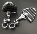 Chrome Angled Peg Mounting Kit for 1.25 Inch Front Engine Guard Frame Tube N351104
