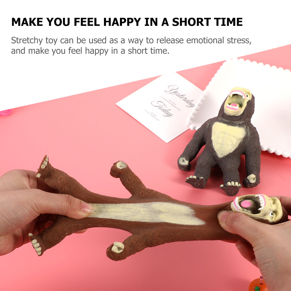 3 Pcs Monkey Toy Pressure Chimpanzee Children’s Toys Animal Decompression Figure E582754