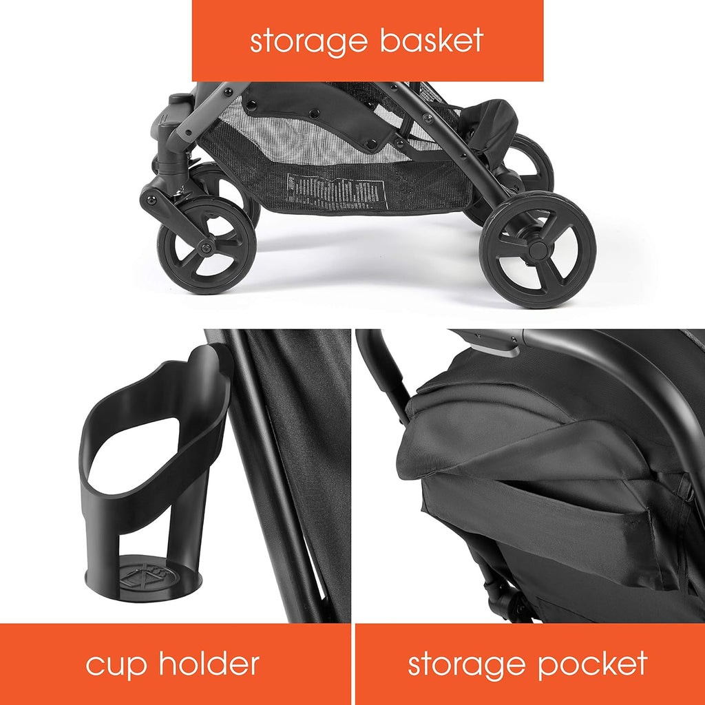 Compact Fold Stroller with One-Hand Fold and Reclining Seat E714