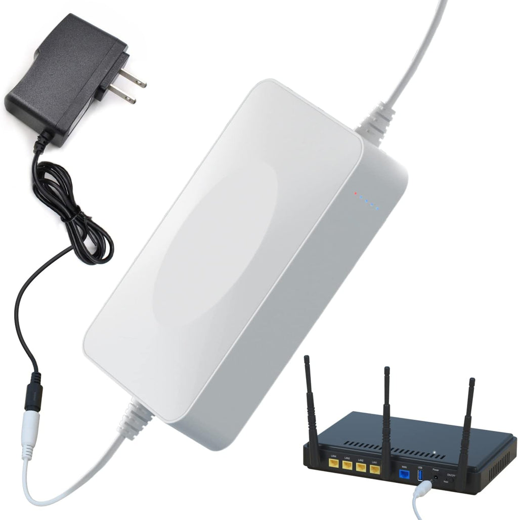 Rechargeable UPS Battery Backup 15000mAh DC 12V Router UPS with 2 A Charger G26680