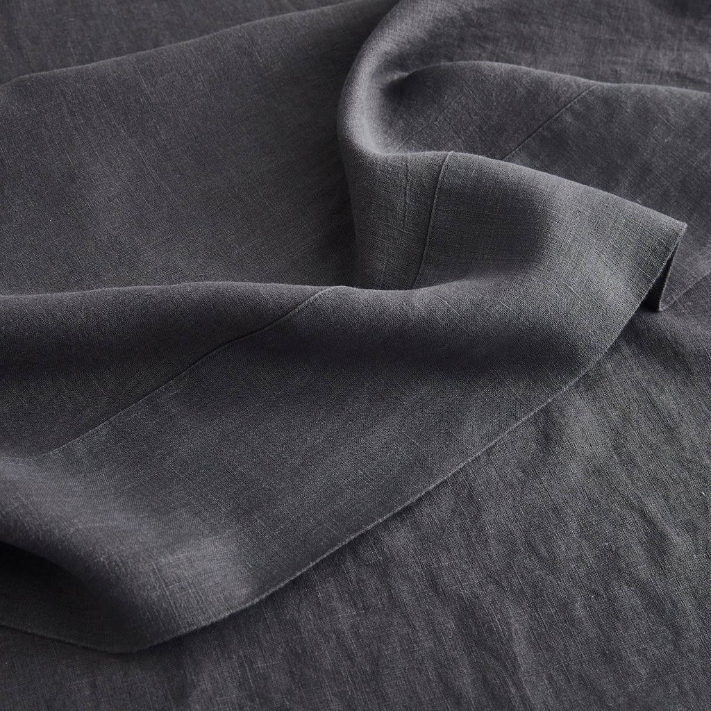 French Linen Flat Sheet Snow Full Queen D8918