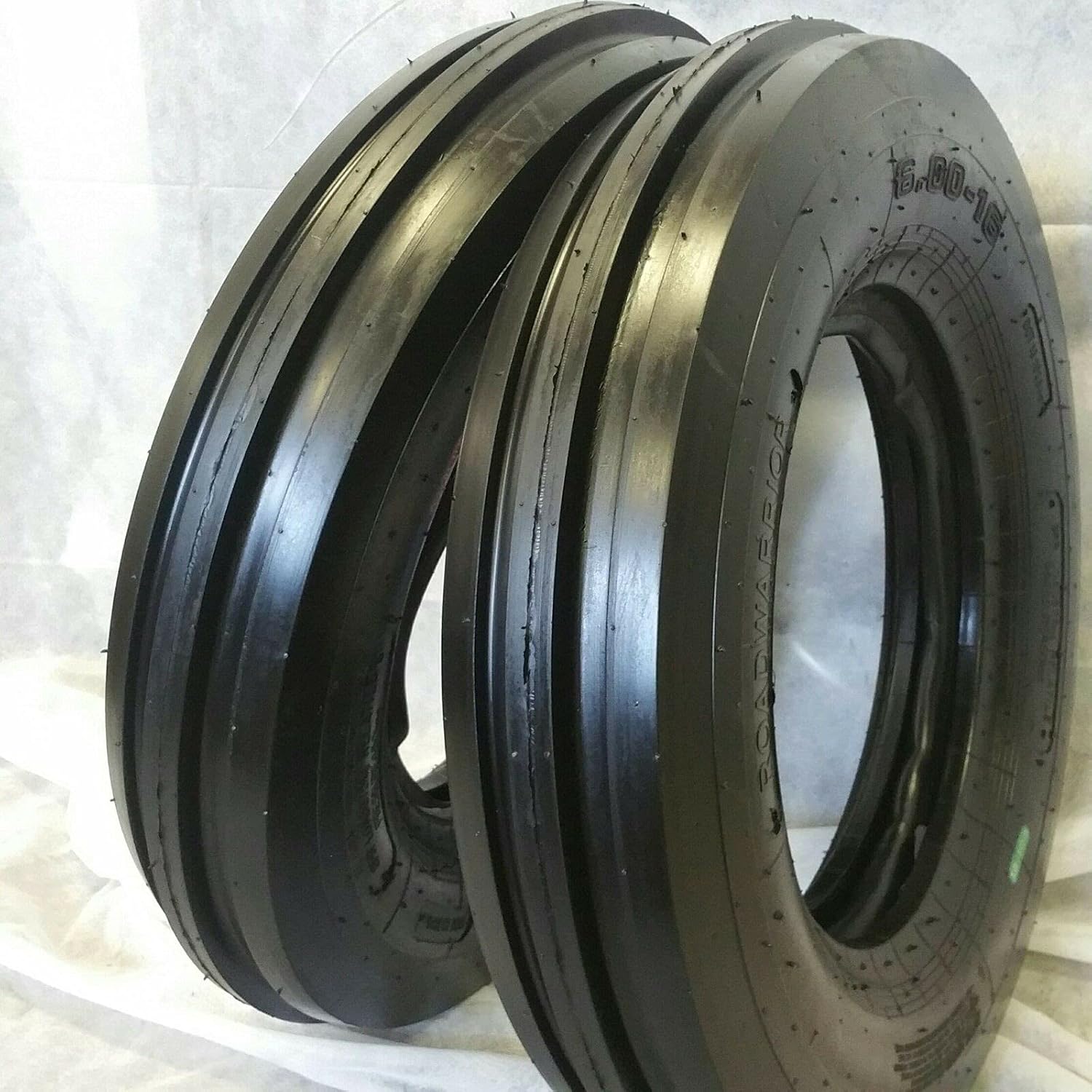 5.50-16 6 Ply 3-Rib Farm Tractor Tire with Tubes (2 Tires) B34060
