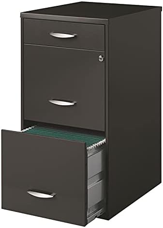 18 inch 3 Drawer Metal File Cabinet Charcoal J421186