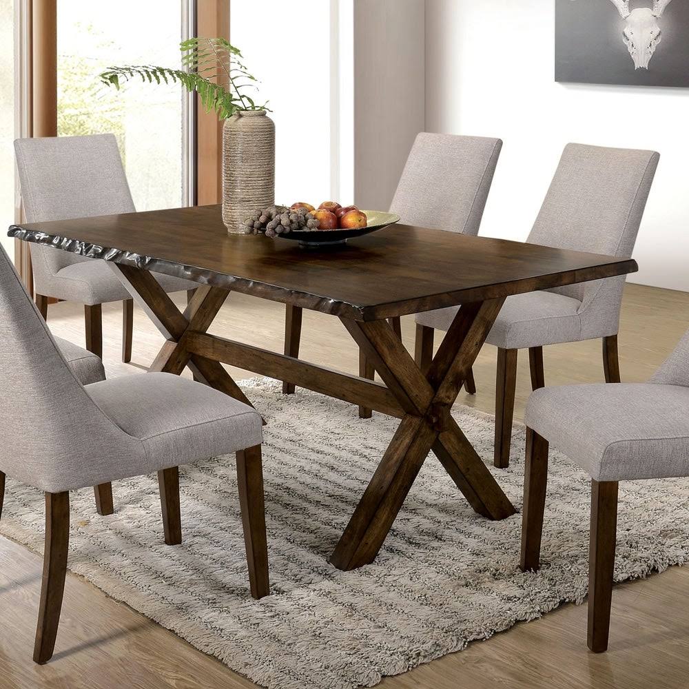 Rustic Walnut Live Edge 70-in Dining Table I112371