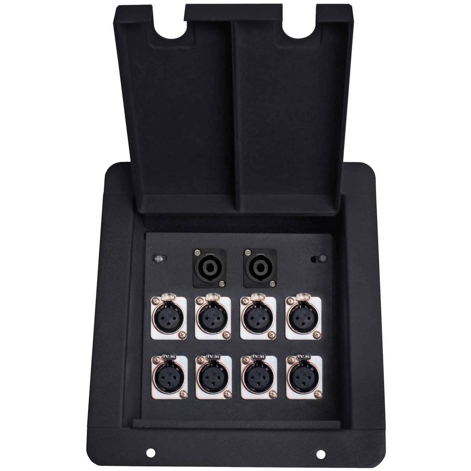 Recessed Floor Box with 8 XLR and 2 Speakons I87677