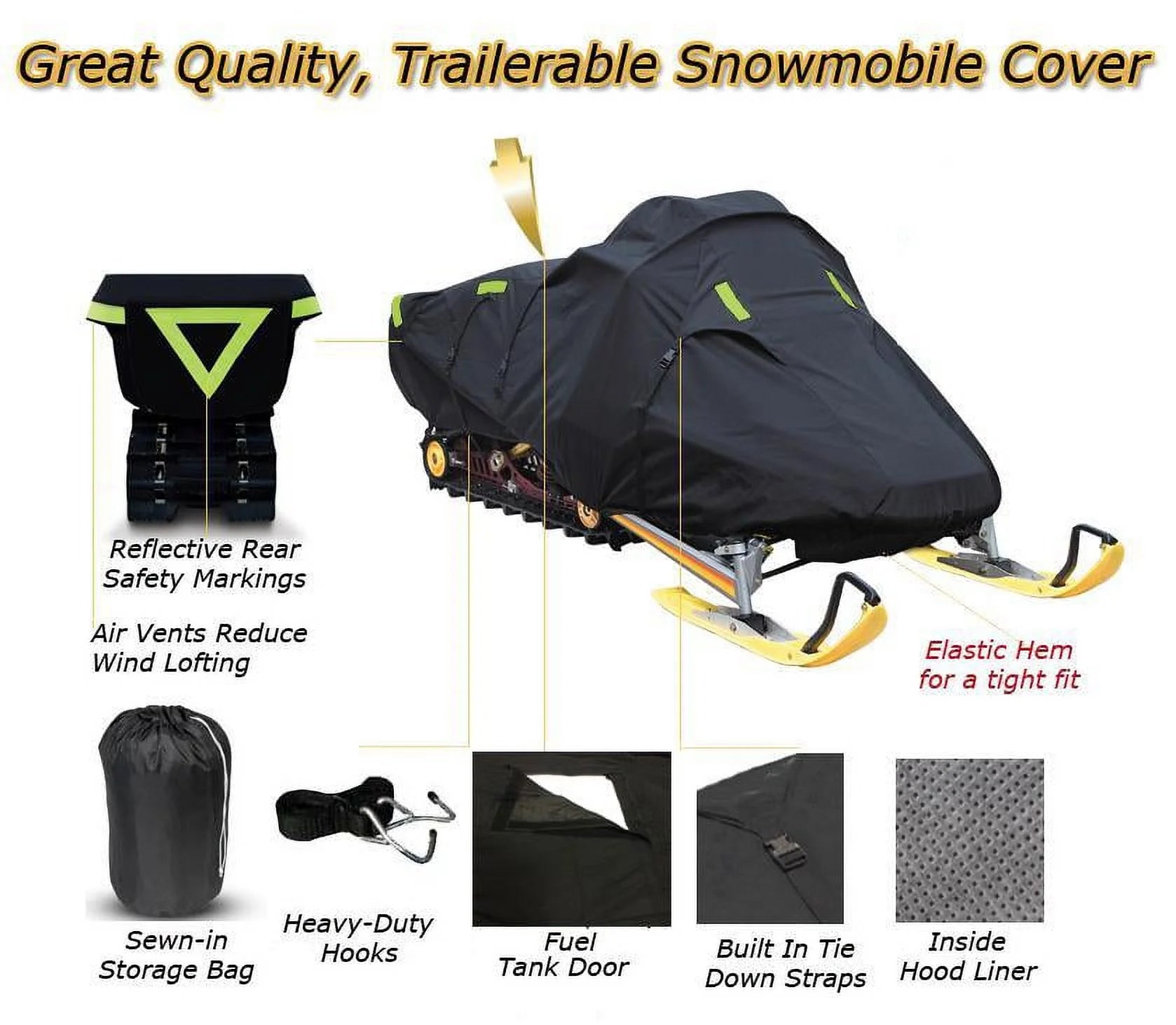Trailerable 600 Denier Snowmobile Cover A579