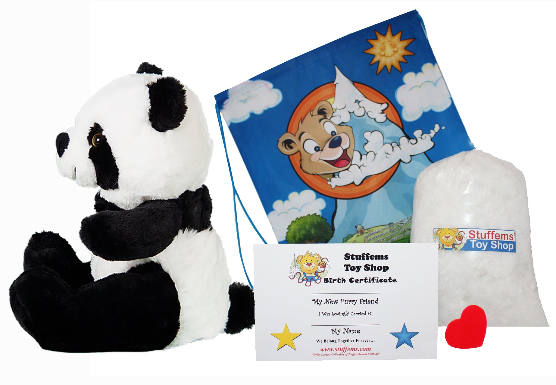 Stuffed Animal Kit 16" Panda with Backpack N829033