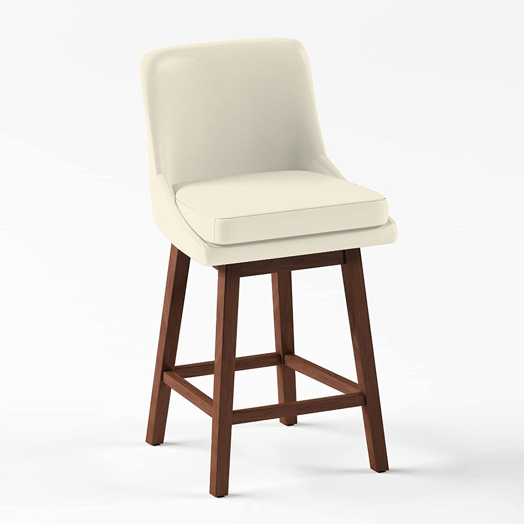 Set of 4 Faux Leather Counter Height Bar Stools with Backs X80294