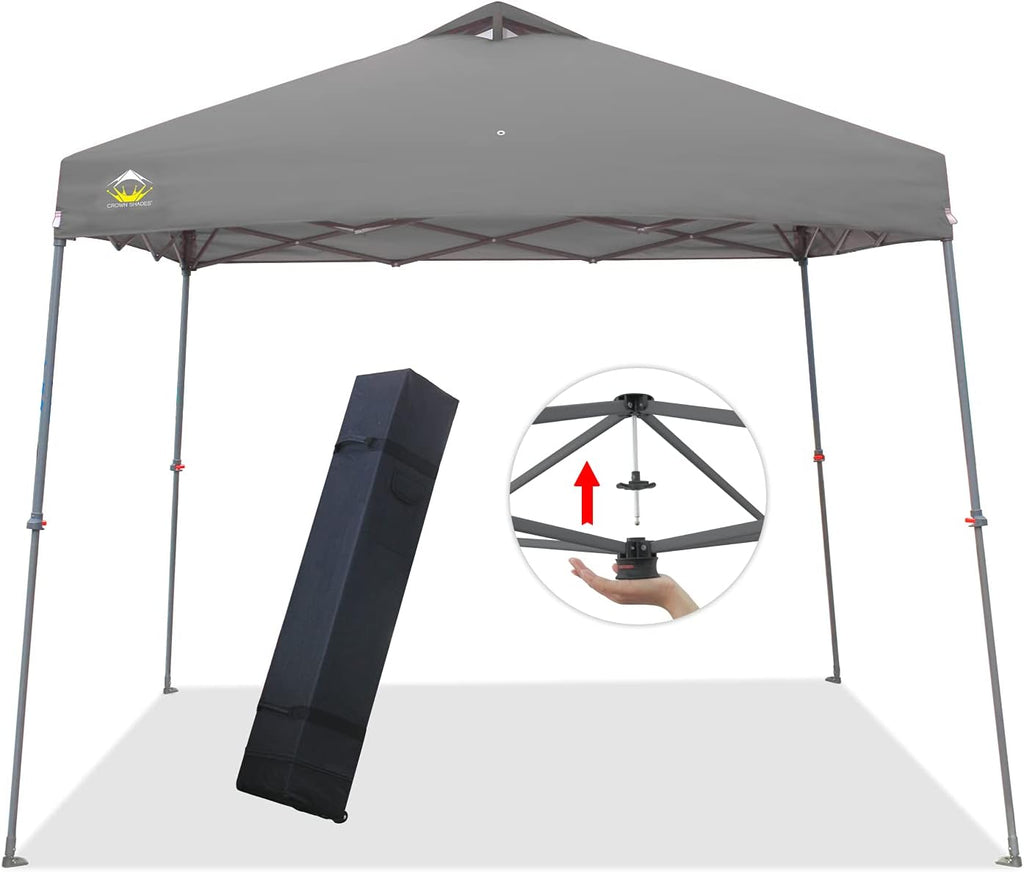 Grey 11x11 Pop-up Canopy Tent with Wheeled Bag K6328
