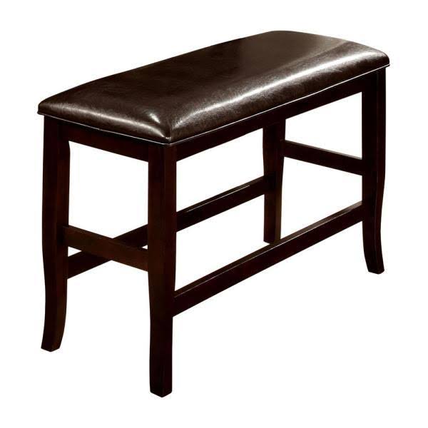 Espresso Leatherette Counter Height Bench M118