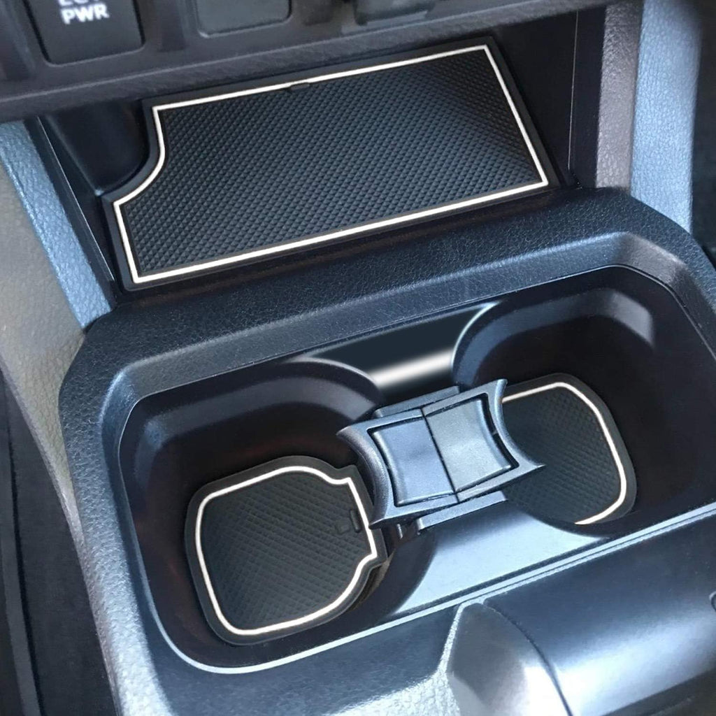 Red Trim Non-Slip Cup Holder Console Door Pocket Inserts Mats U412