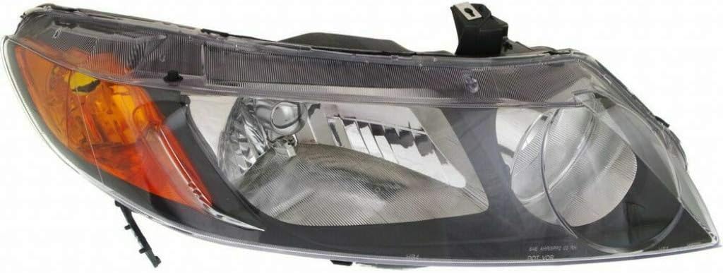 2006-2008 Honda Civic Headlight Assembly Driver and Passenger Side Sedan A97118