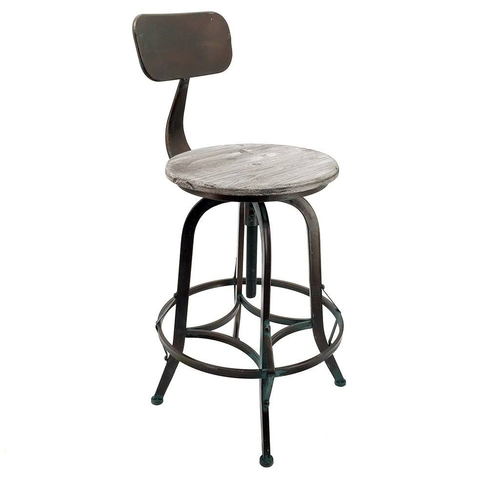 Set of 4 Rotating Adjustable Height Barstool Pewter O574