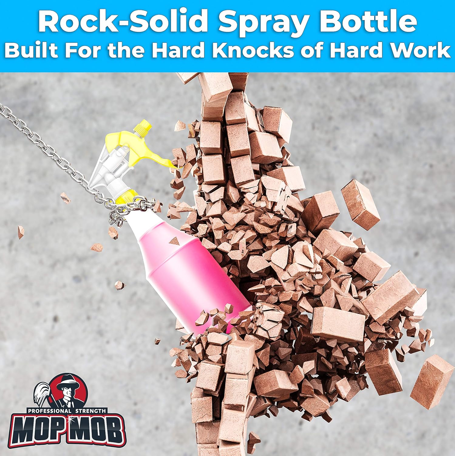 Leak-Free Chemical Resistant Spray Head and 24 oz Bottle 10 Pack Heavy-Duty Industrial Sprayer with Low-Fatigue Trigger and Nozzle G9503