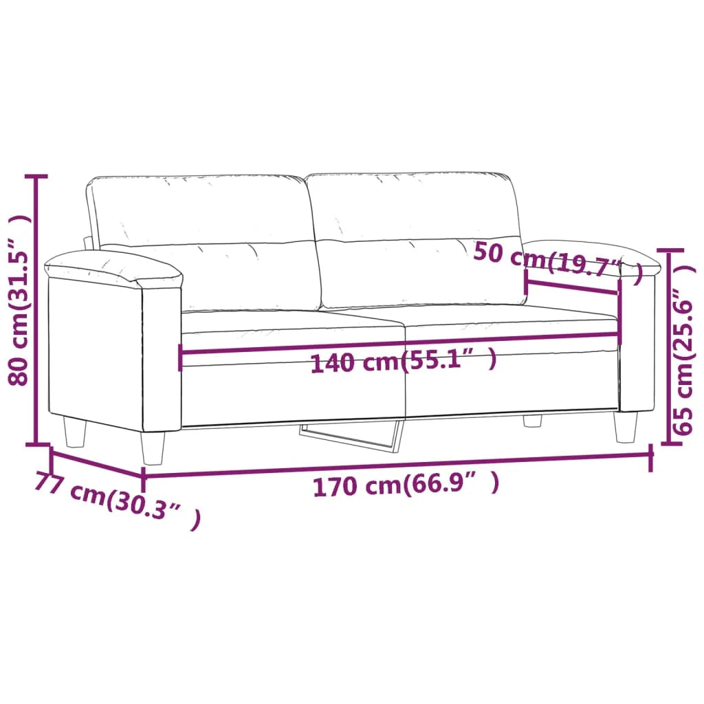 Black Faux Leather 2-Seater Sofa S86518