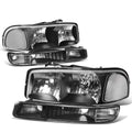Black Housing Headlight and Clear Corner Bumper Light N845