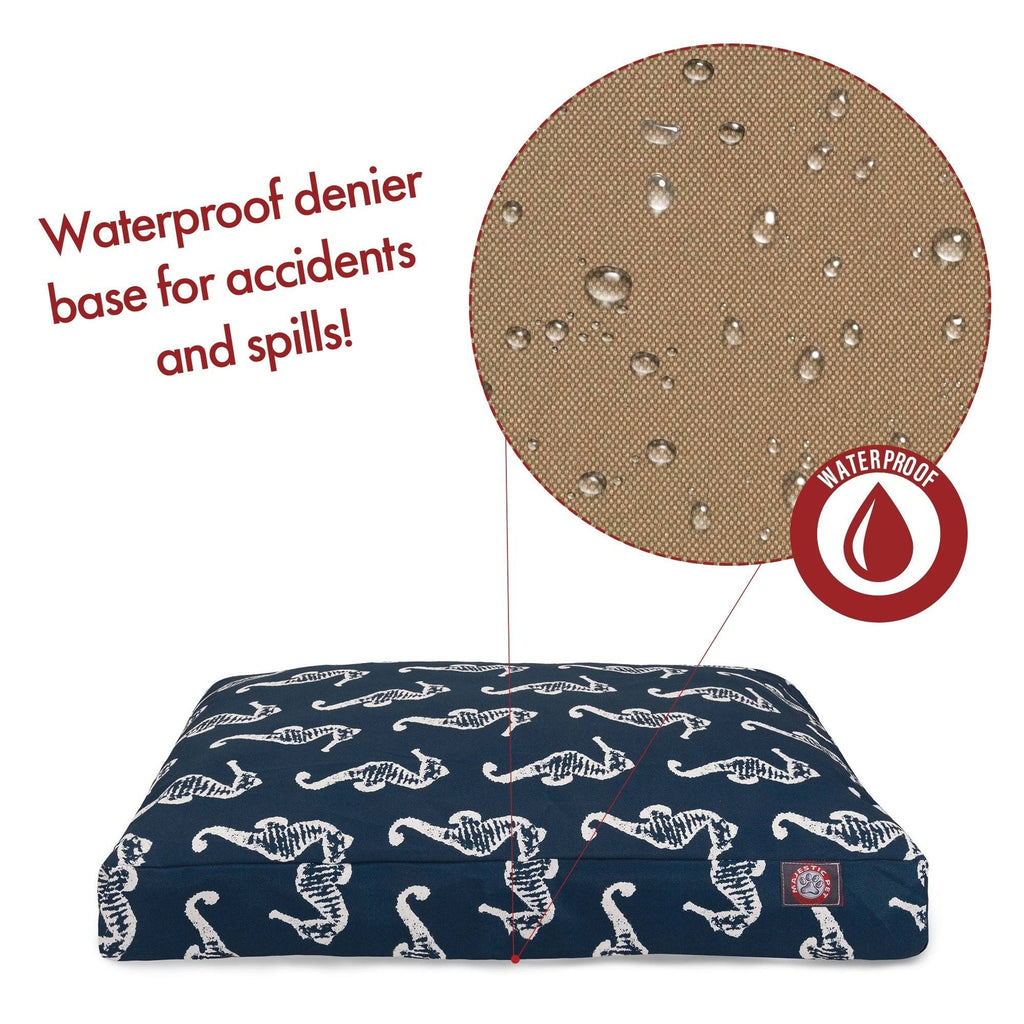 Navy Blue Large Rectangle Dog Bed R6960