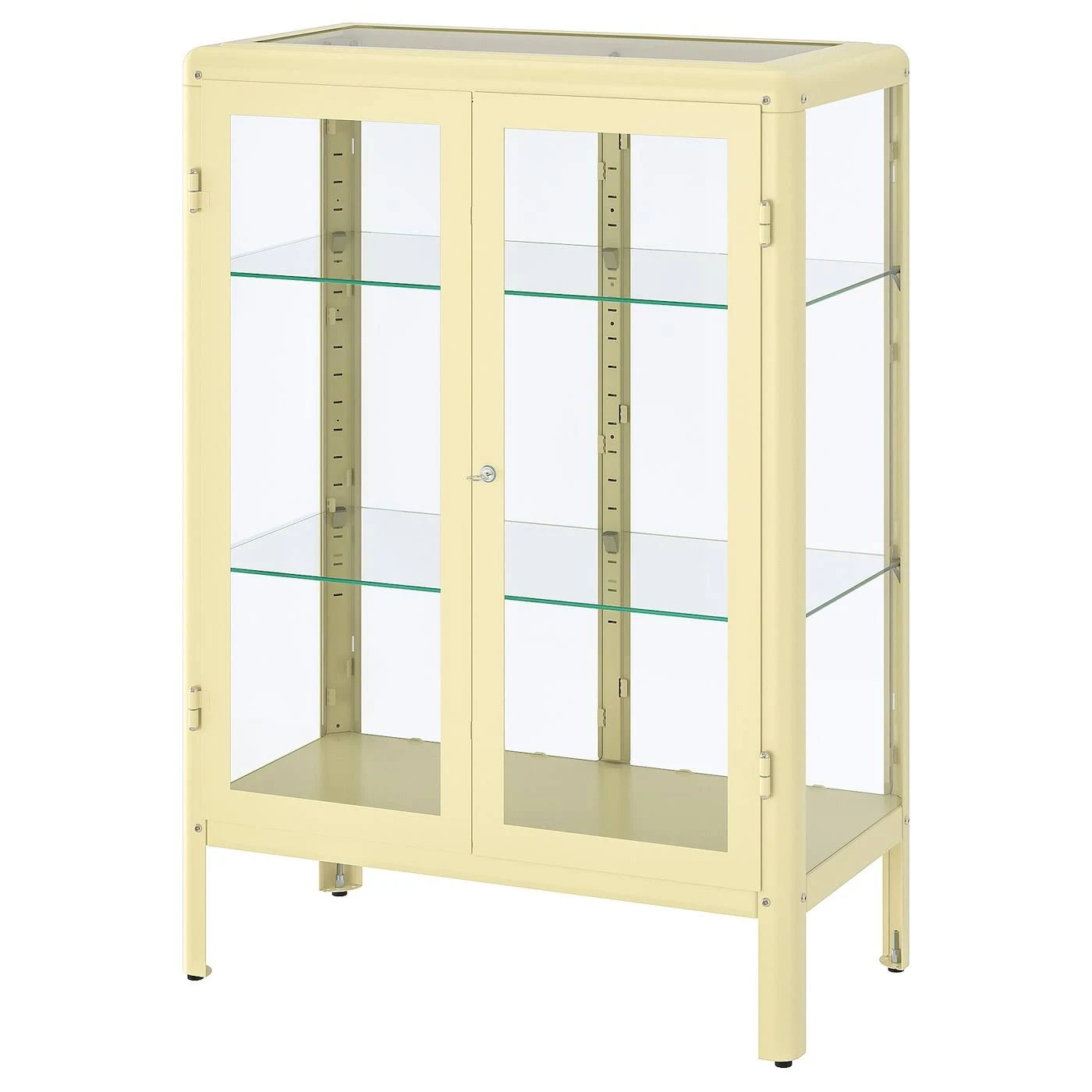 Glass-Door Cabinet Light Yellow B284233